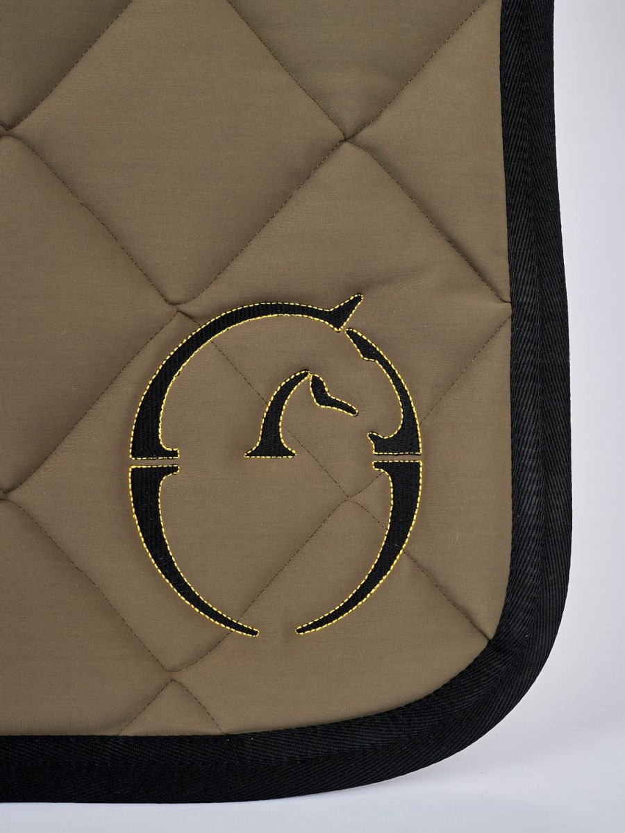 Cavallo Vestrum | Sottosella Da Dressage Helsinki Verde Oliva Scuro/Ocra