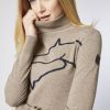 Donne Vestrum | Maglione Dolcevita Da Donna Oyace Nocciola/Blu