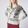 Donne Vestrum | Maglione Dolcevita Da Donna Di Gaiss Beige/Nero