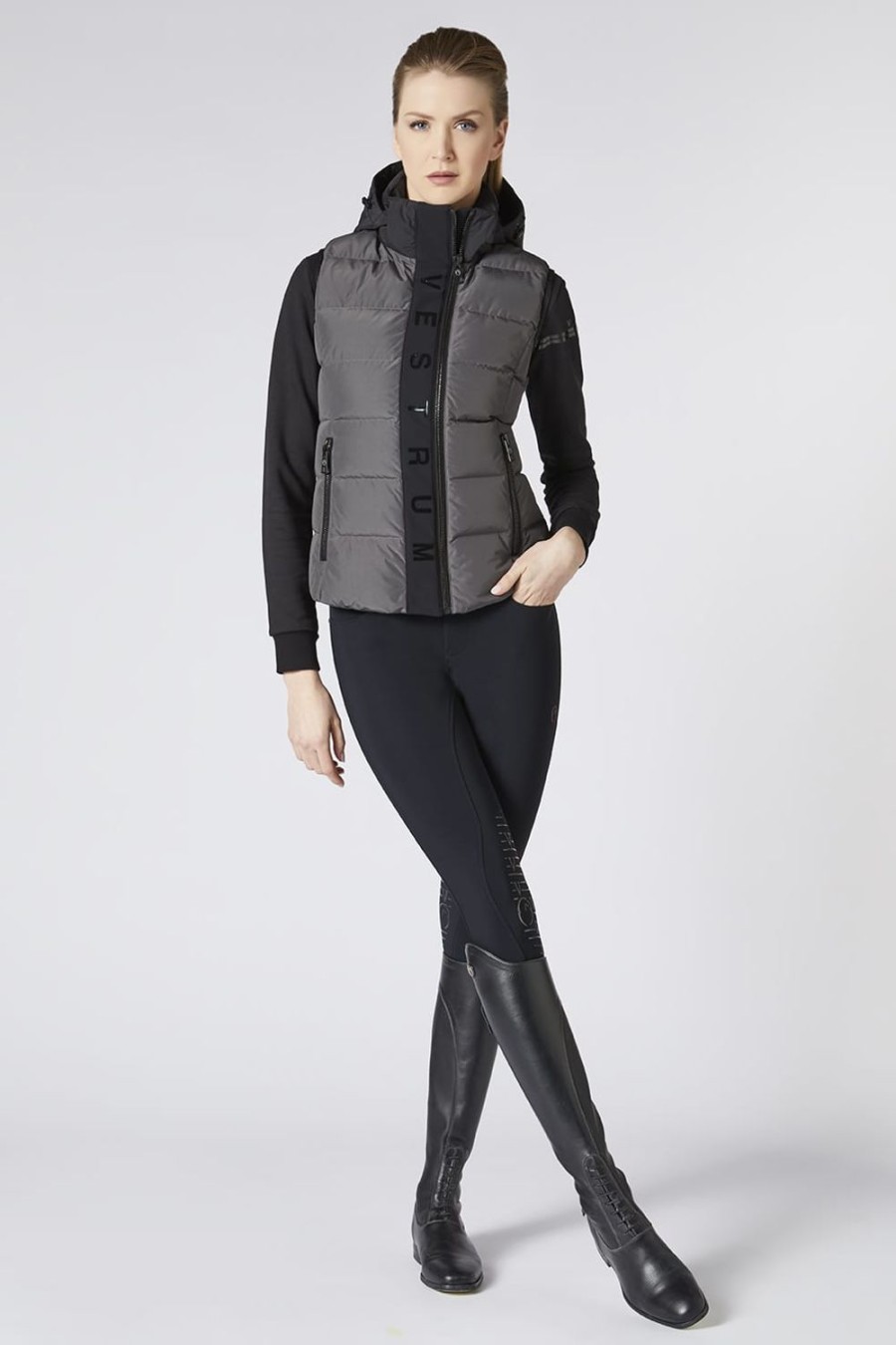 Donne Vestrum | Gilet Da Donna Brez Grigio Scuro