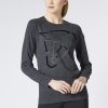 Donne Vestrum | Maglia Girocollo Da Donna Costalta Grigio Scuro/Nero